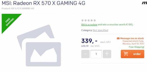 Некоторые онлайн-магазины уже предлагают новые адаптеры Radeon RX 500 5