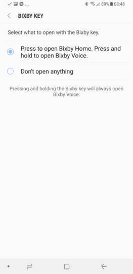 Samsung разрешила отключать кнопку Bixby