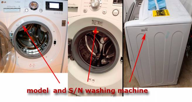 Расшифровка серийного номера стиральной машины LG и где его найти