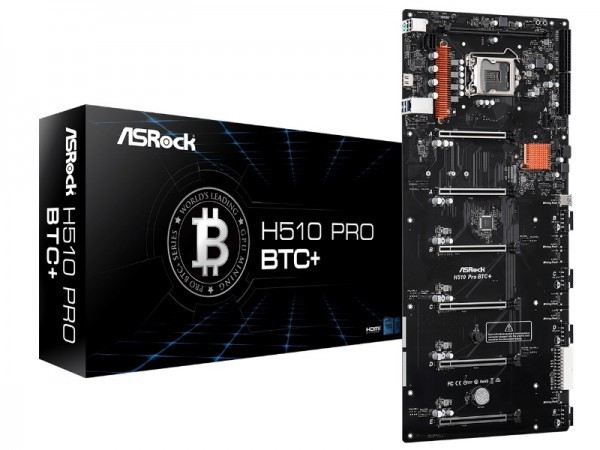 ASRock готовит для майнеров материнку H510 Pro BTC+ с шестью разъемами PCI-Express x16